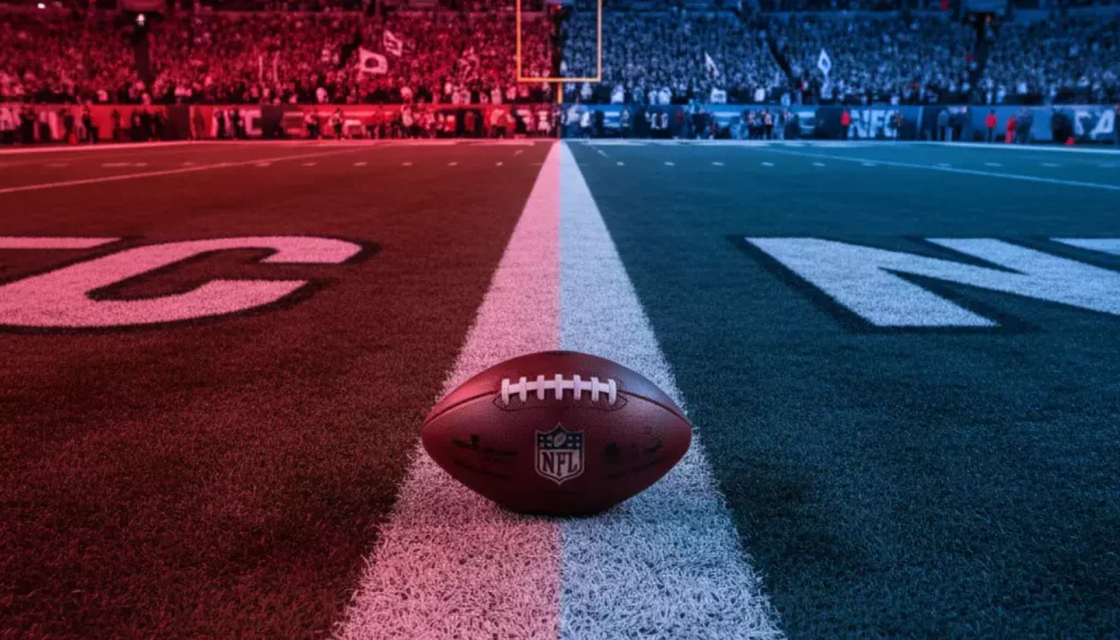 Loghi conference AFC e NFC football americano