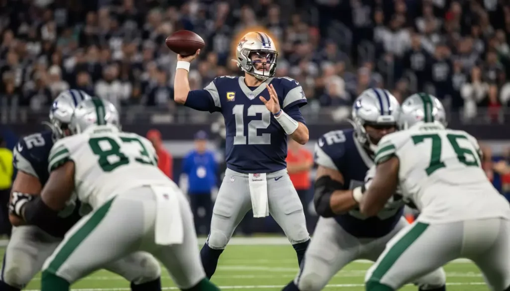 Quarterback NFL pronto al lancio in pocket